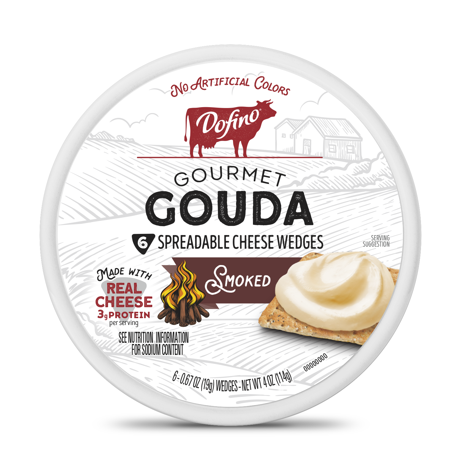 Dofino Smoked Gouda Gourmet Spreadable Cheese Wedges